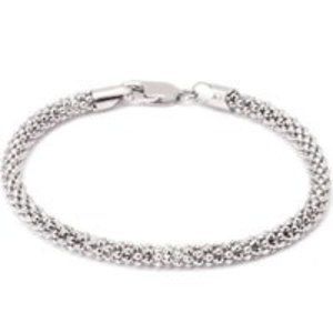 925 Sterling Silver Bead Chain Bracelet Made in Italy New Without Tag
